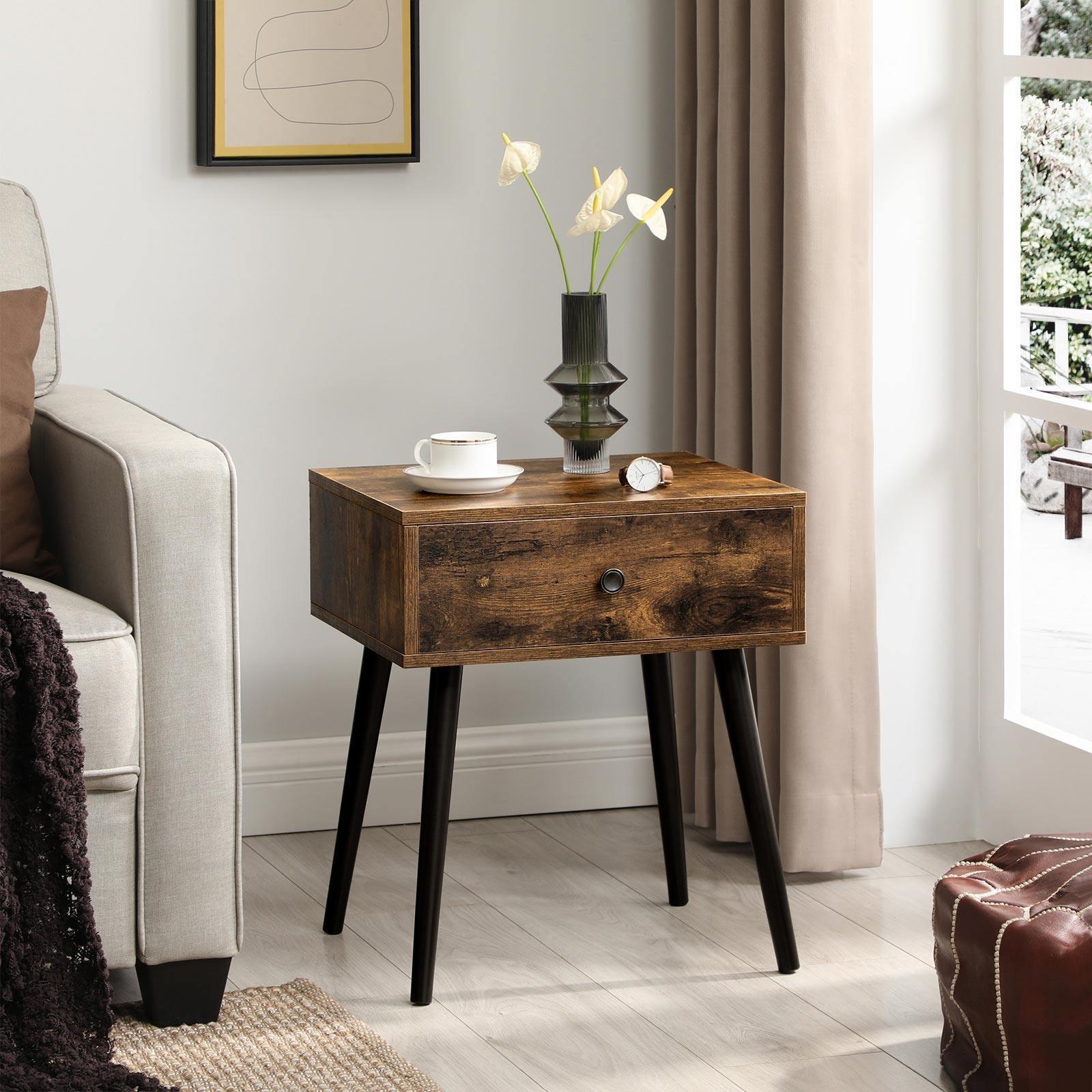 Nightstand Rustic Brown FredCo