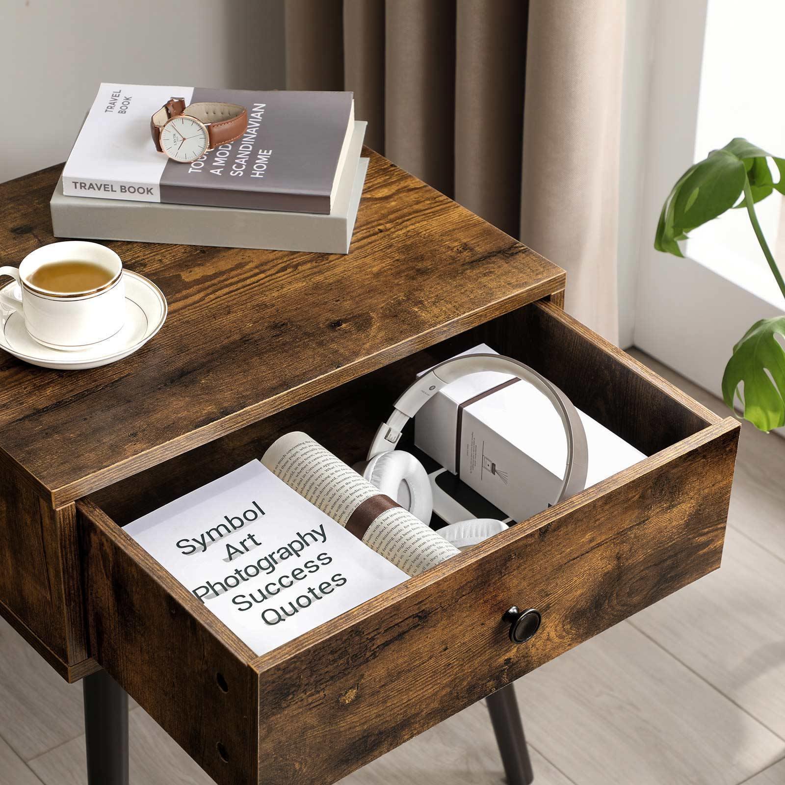 Nightstand Rustic Brown FredCo