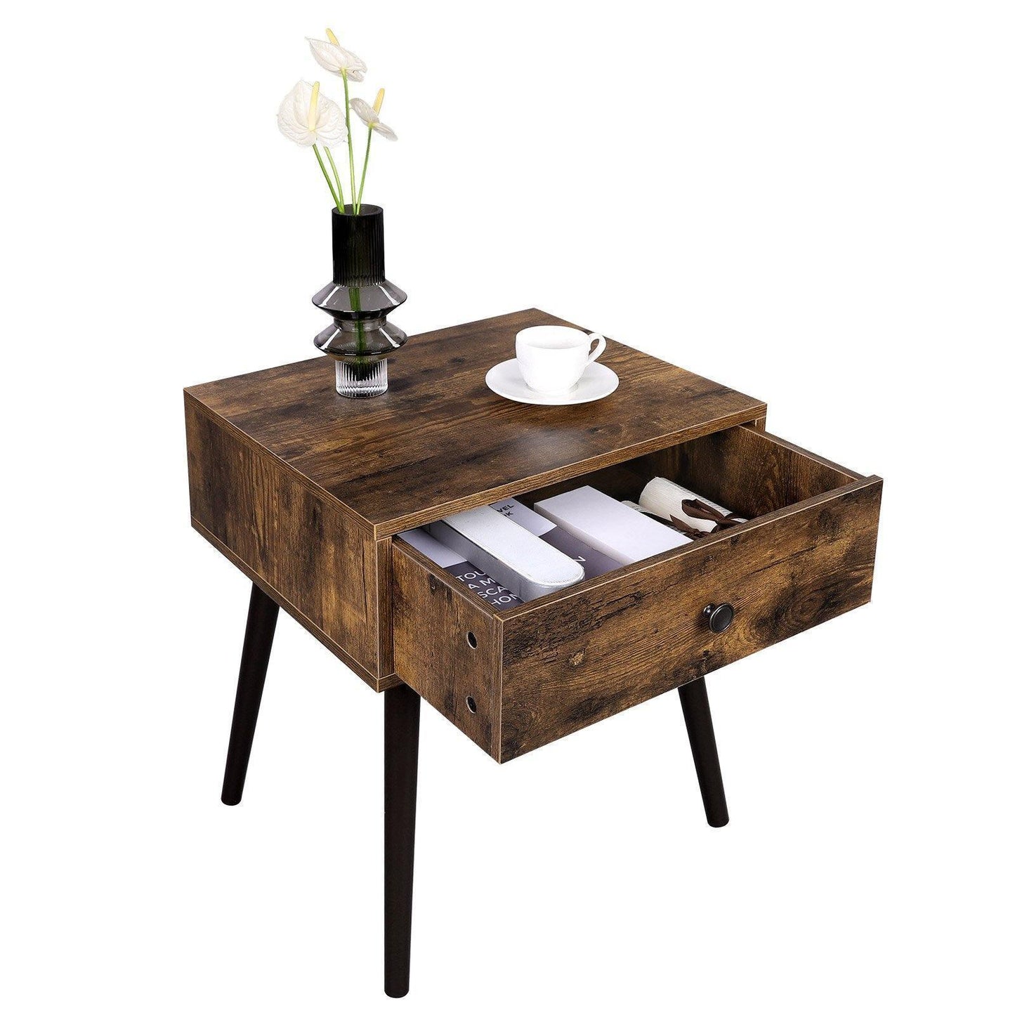 Nightstand Rustic Brown FredCo