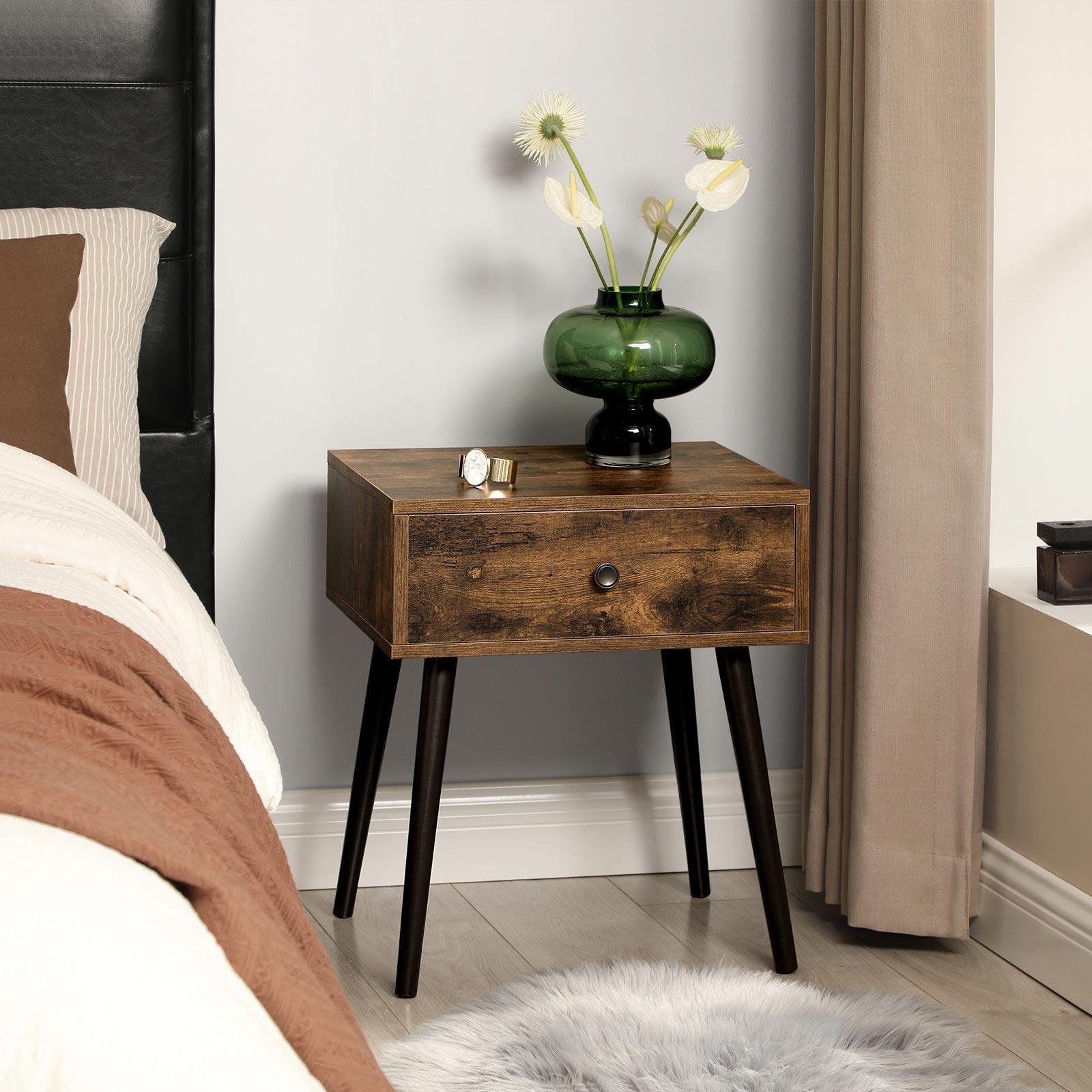 Nightstand Rustic Brown FredCo