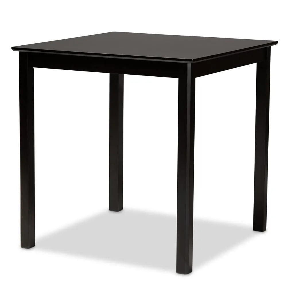 Nisa Modern and Contemporary Grey Fabric Upholstered Espresso Brown Finished 5-Piece Wood Pub Set FredCo