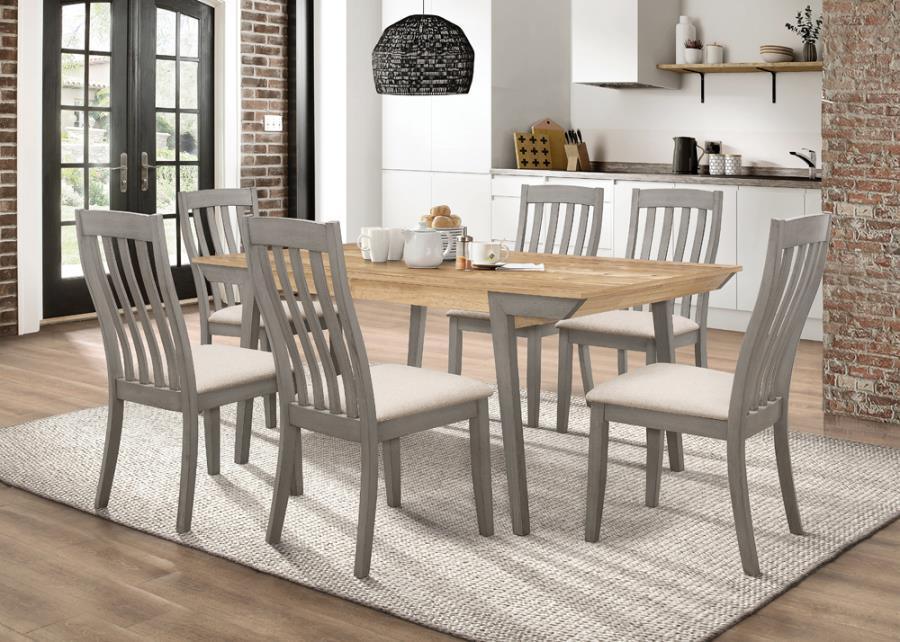 Nogales 5-piece Rectangle Dining Set Acacia and Coastal Grey 109811-S5 Coaster FredCo
