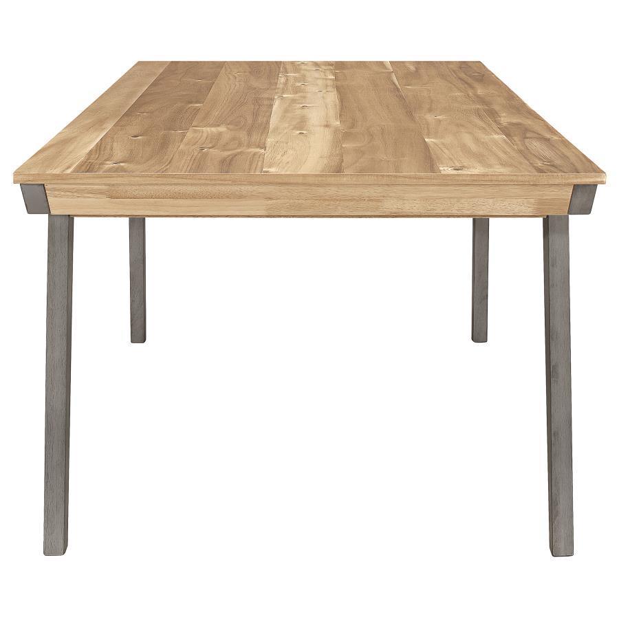 Nogales Wooden Dining Table Acacia and Coastal Grey 109811 Coaster FredCo