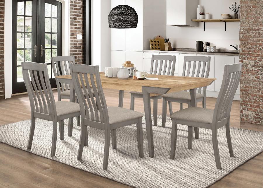 Nogales Wooden Dining Table Acacia and Coastal Grey 109811 Coaster FredCo
