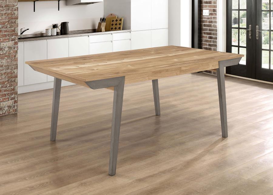 Nogales Wooden Dining Table Acacia and Coastal Grey 109811 Coaster FredCo