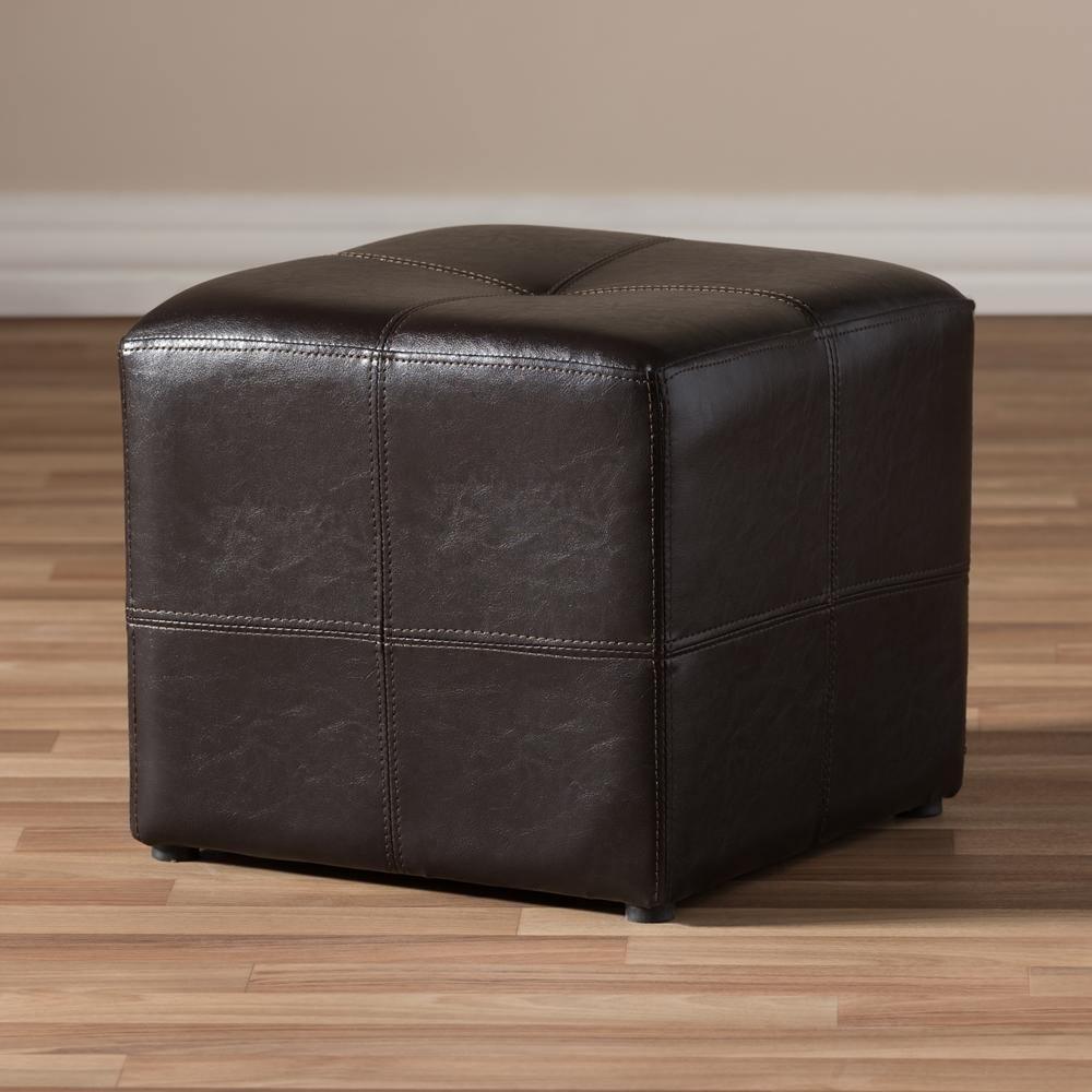 Nox Dark Brown Ottoman FredCo