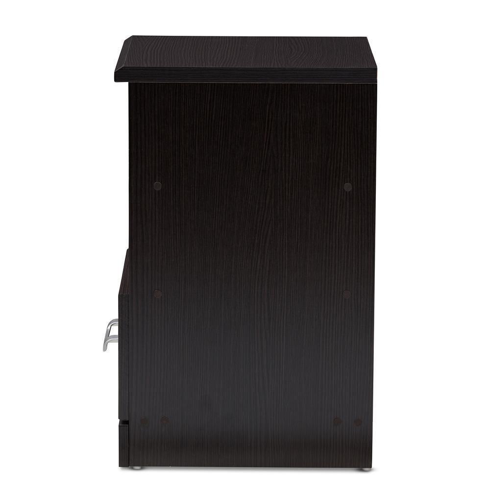 Odelia Modern and Contemporary Wenge Brown Finished 1-Drawer Nightstand FredCo