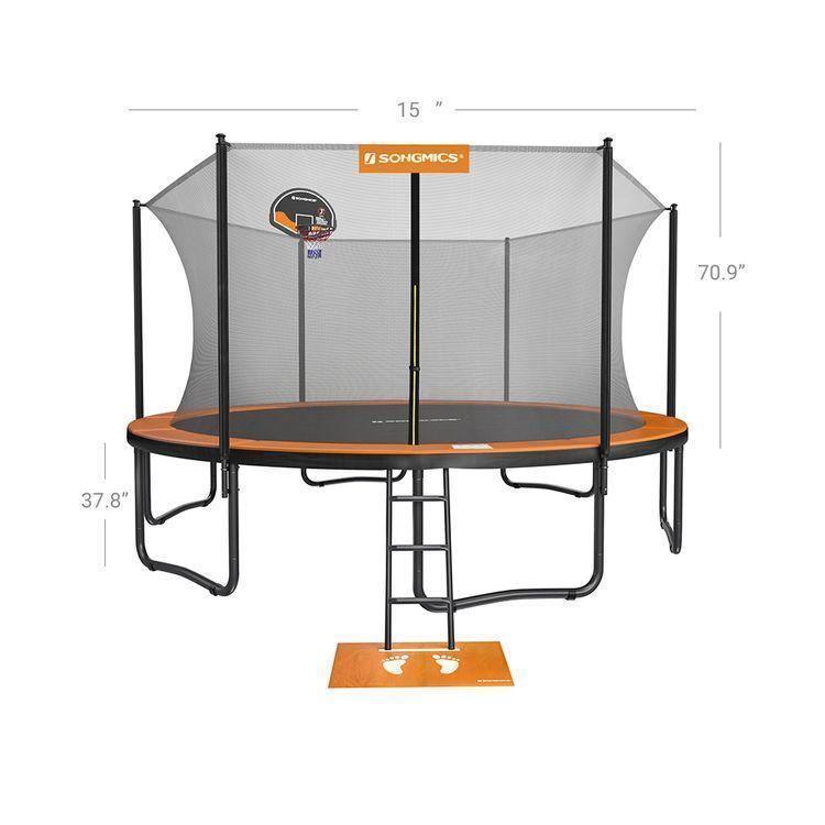 Orange and Black Outdoor Trampoline FredCo