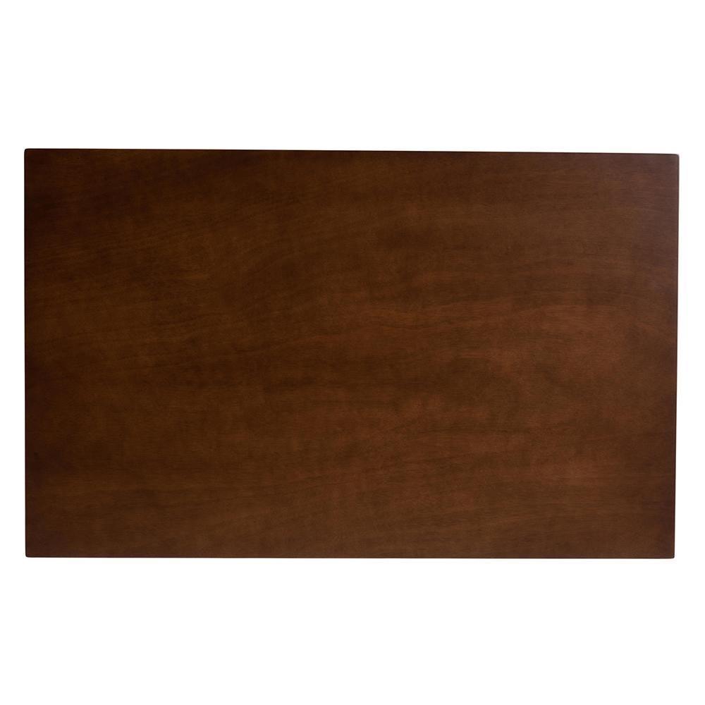 Orion Mid-Century Modern Transitional Light Grey Fabric Upholstered and Walnut Brown Finished Wood 5-Piece Dining Set FredCo