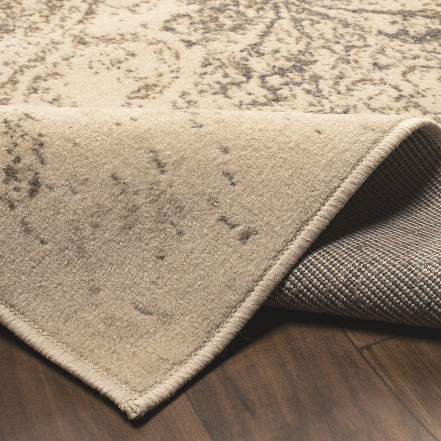 Otomar Vintage Damask Distressed Rug FredCo