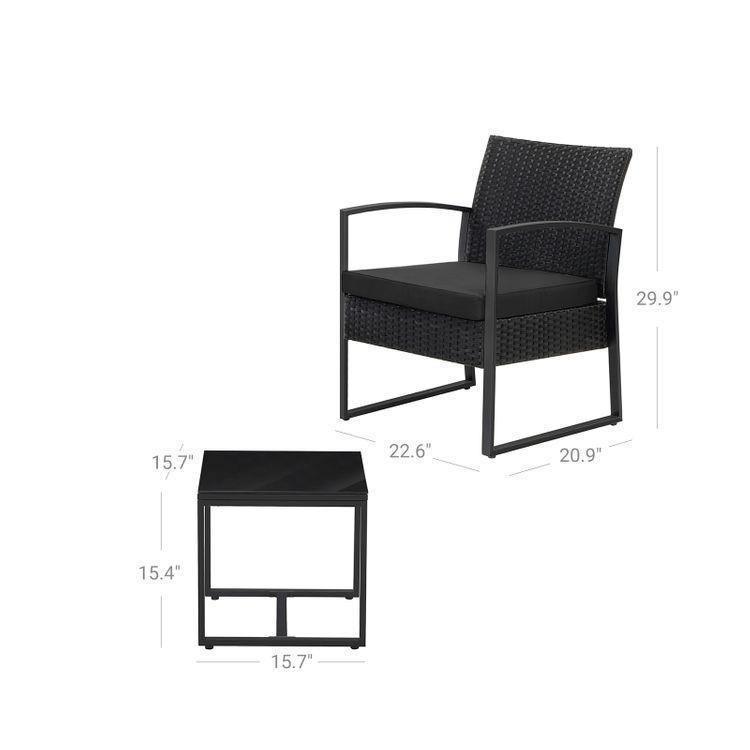 Outdoor Patio Furniture Sets Black FredCo