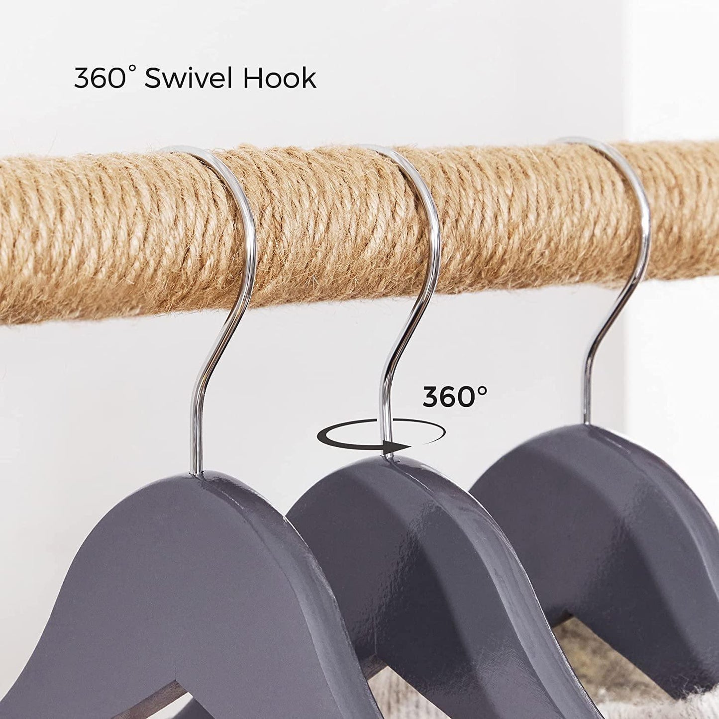 Pack of 20 Gray Wood Coat Hangers FredCo