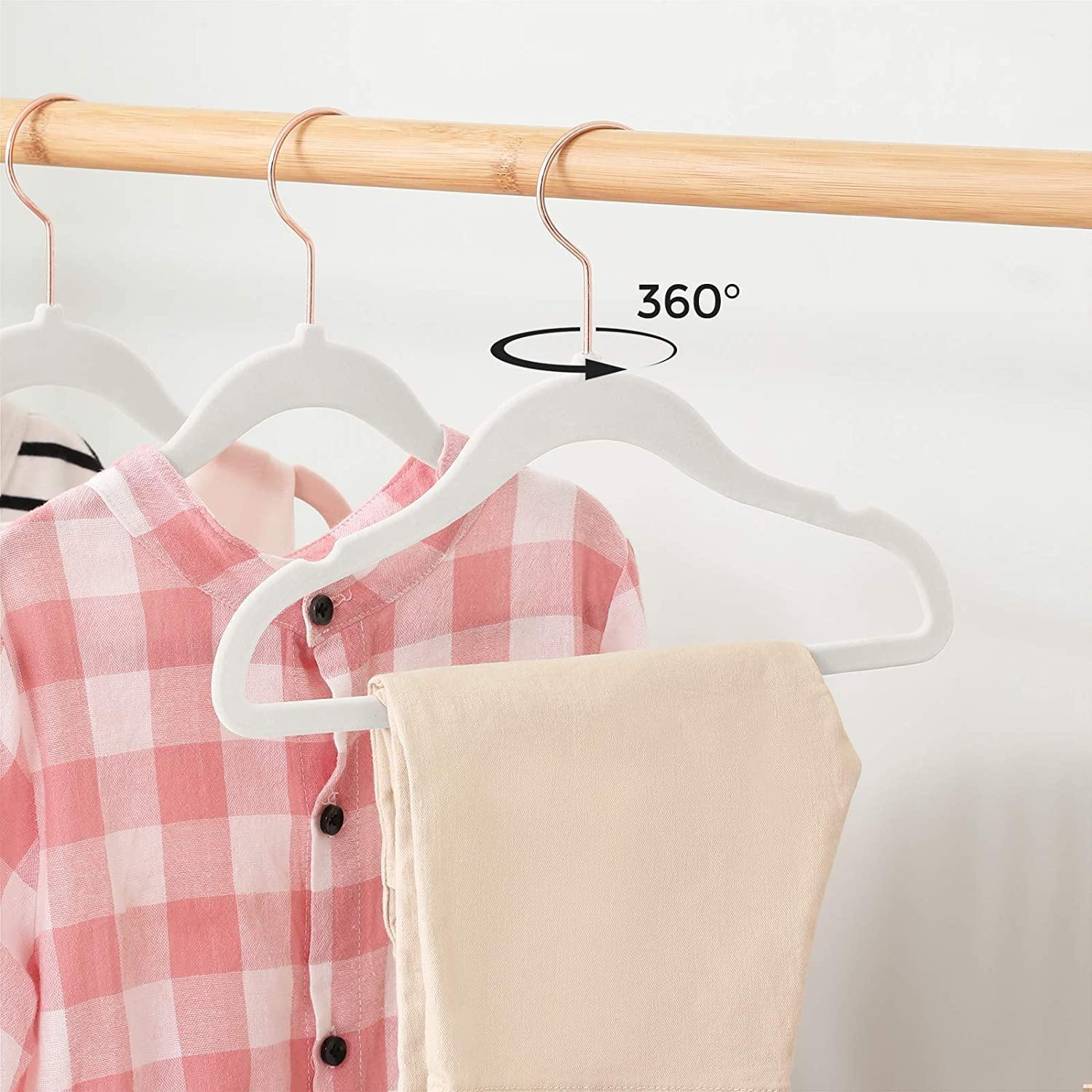 30/50 Pack Baby Clothes Hangers, Kids Velvet Hangers, Black 11.8