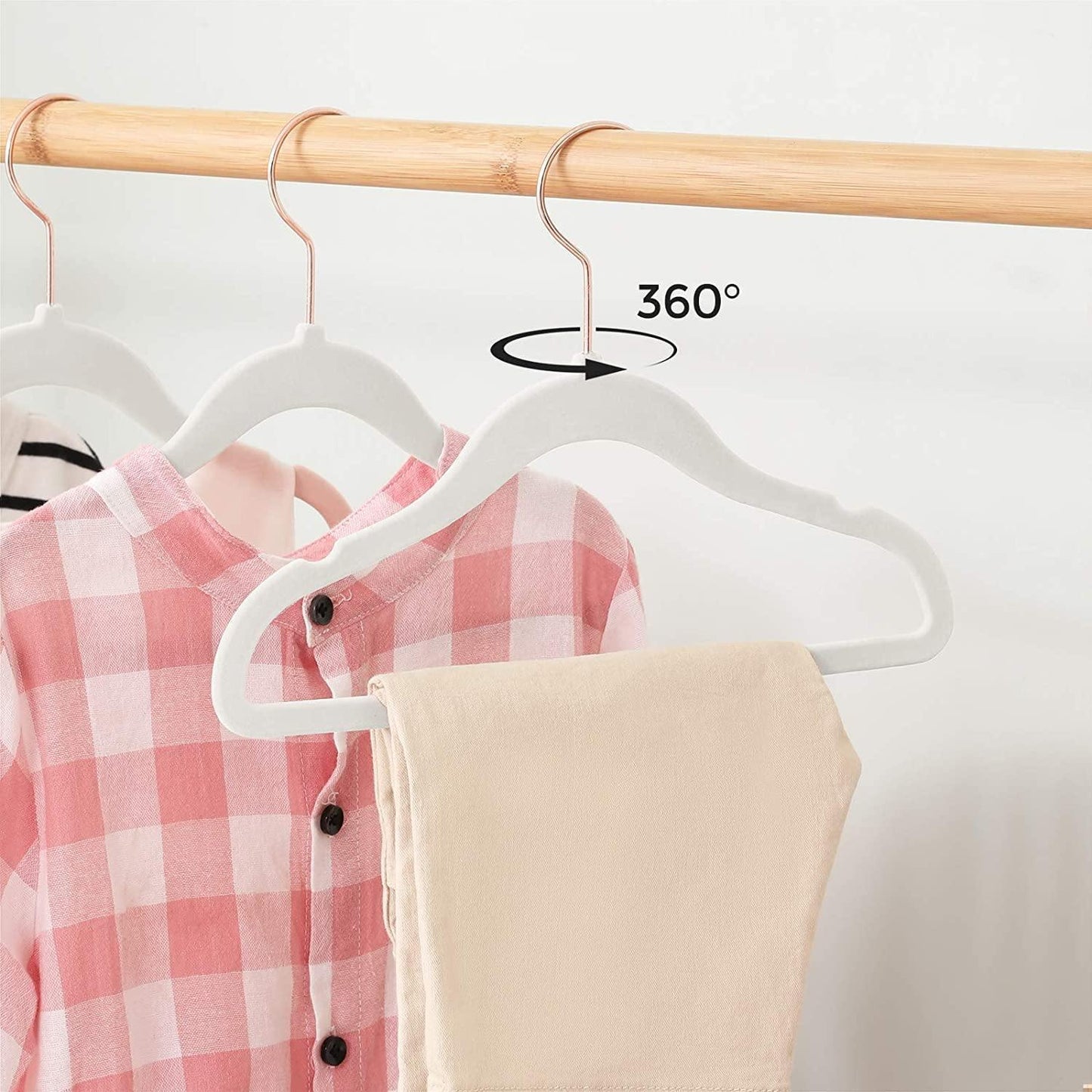 Pack of 50 White Plastic Baby Hangers FredCo