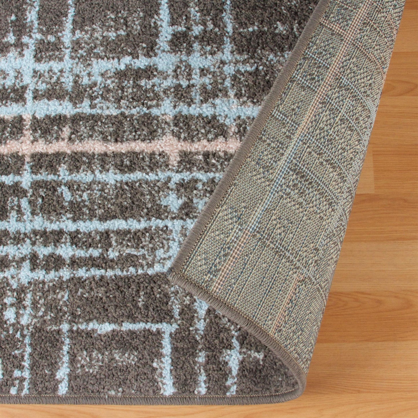 Painted Stripes Plaid Pattern Cottage Country Rug FredCo