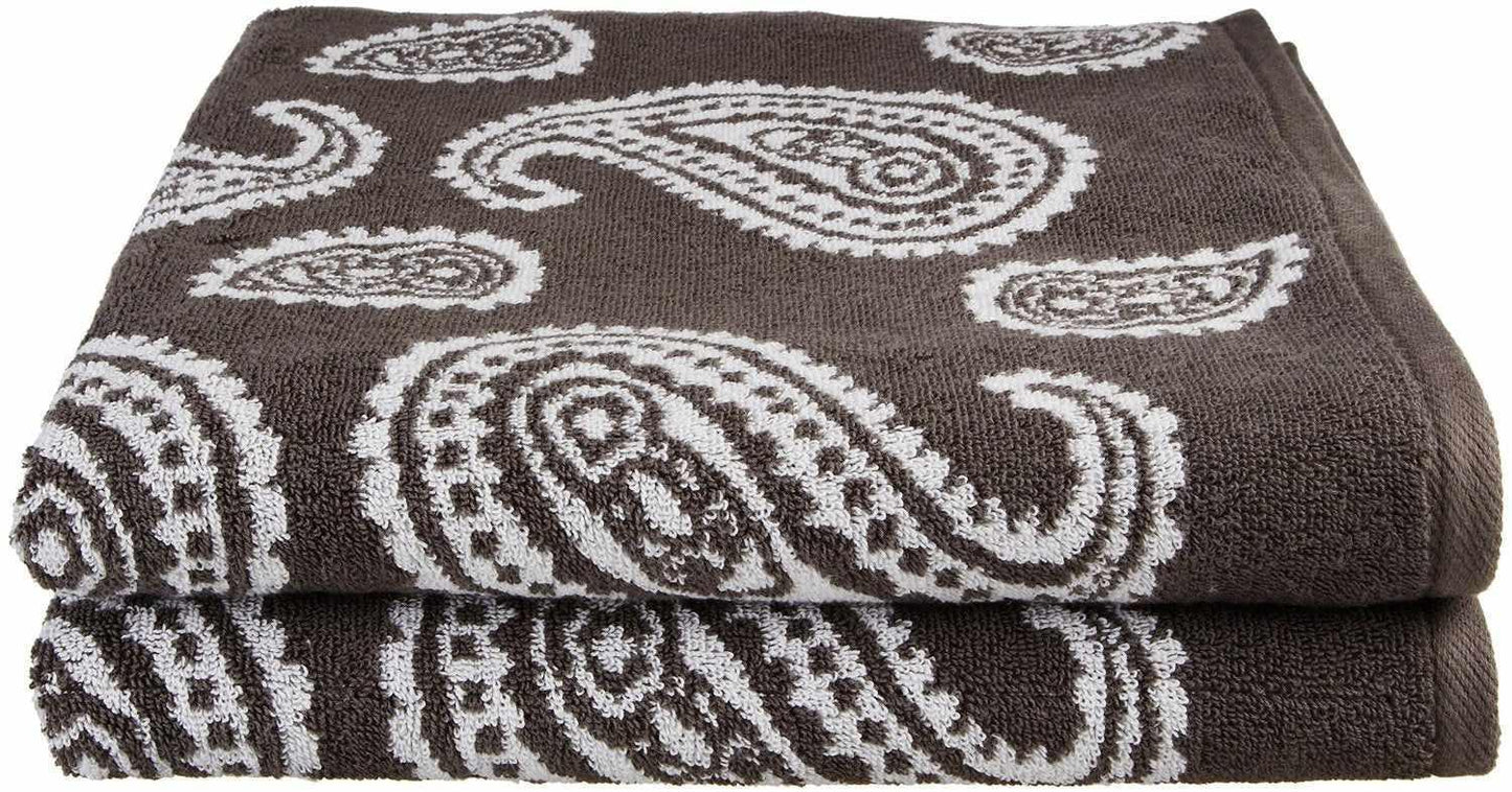 Paisley 100% Long Staple Combed Cotton Bath Towel Set, 2-Pieces FredCo