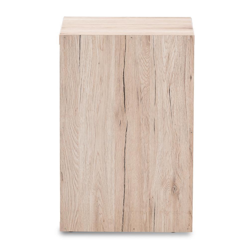 Pandora Modern and Contemporary Dark Grey and Light Brown Two-Tone 2-Drawer Nightstand FredCo