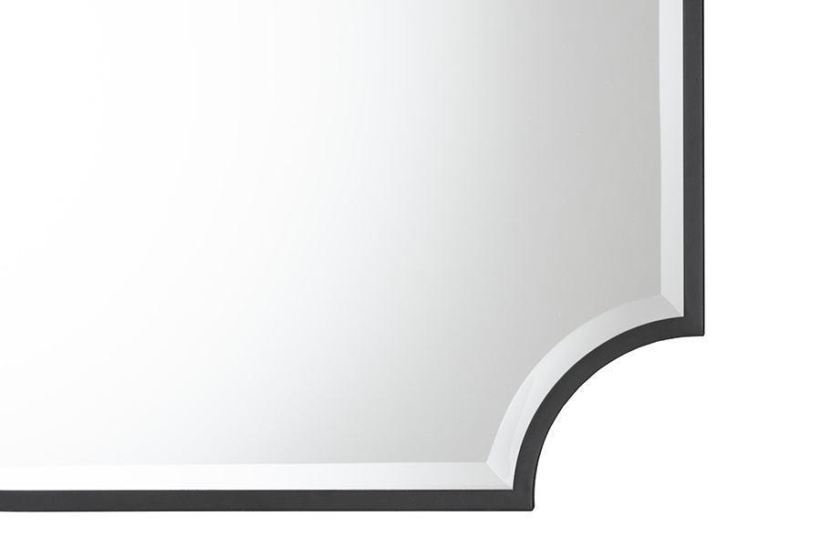 Parcenet Modern Black Finished Metal Accent Wall Mirror FredCo