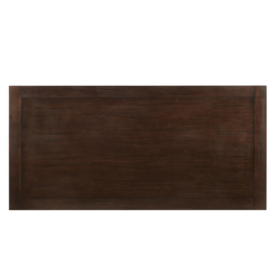 Parkins Double Pedestals Dining Table Rustic Espresso 107411 Coaster FredCo