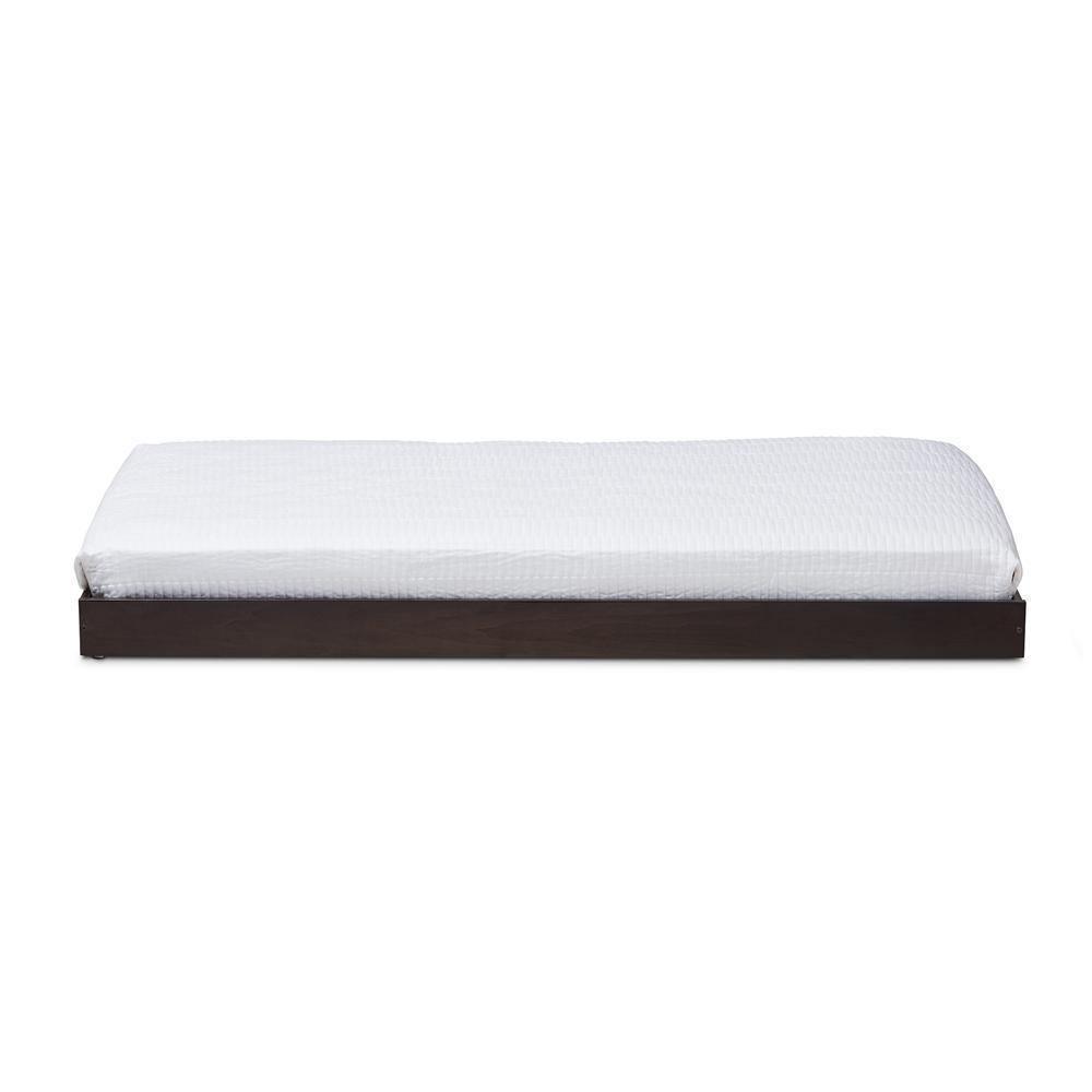 Payton Modern and Contemporary Dark Brown-Finished Twin Trundle FredCo