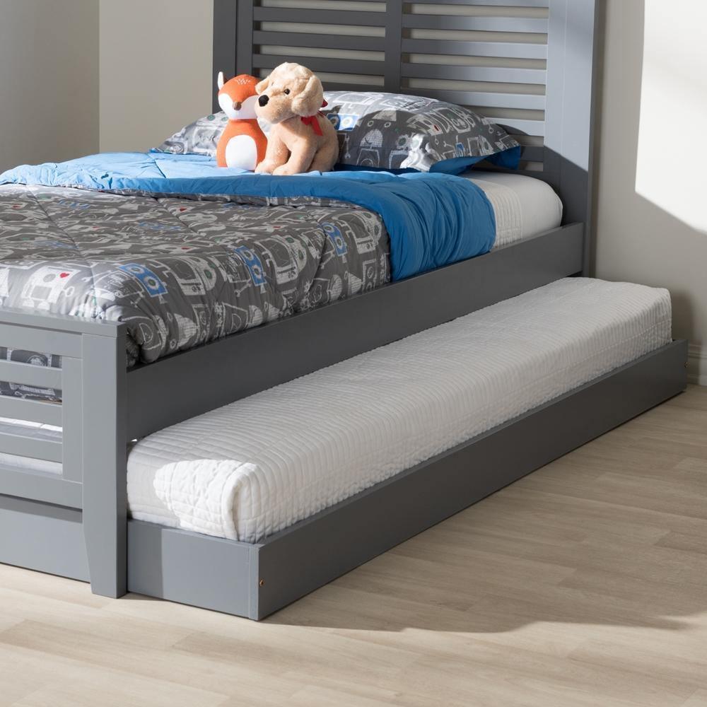 Payton Modern and Contemporary Grey-Finished Twin Trundle FredCo