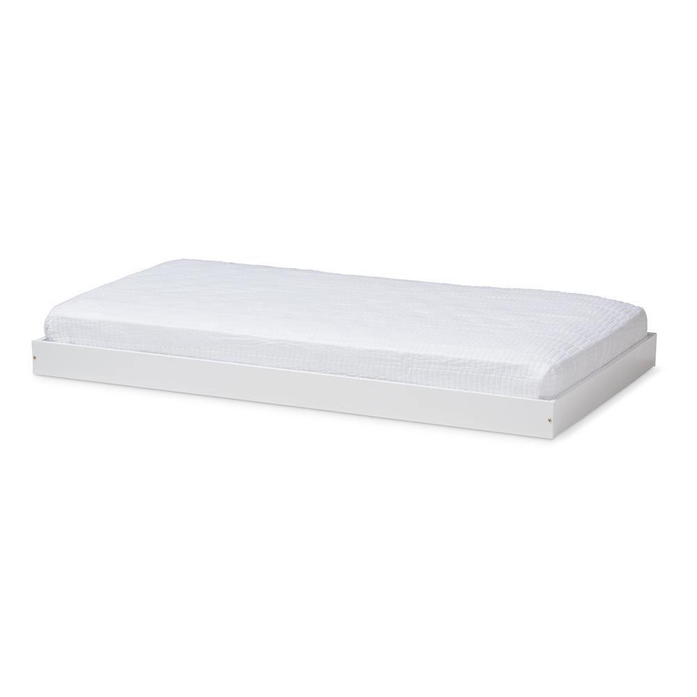 Payton Modern and Contemporary White-Finished Twin Trundle FredCo