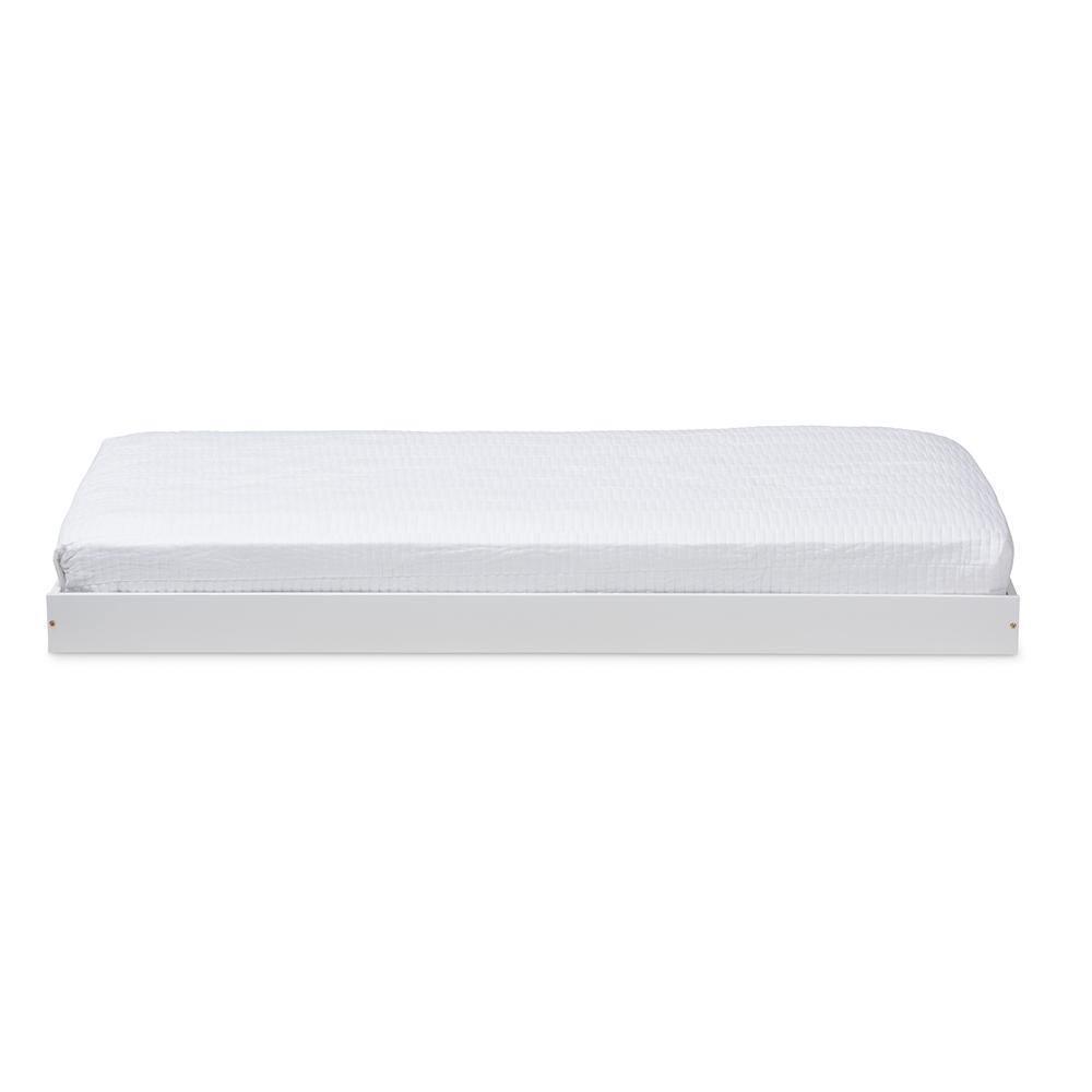 Payton Modern and Contemporary White-Finished Twin Trundle FredCo