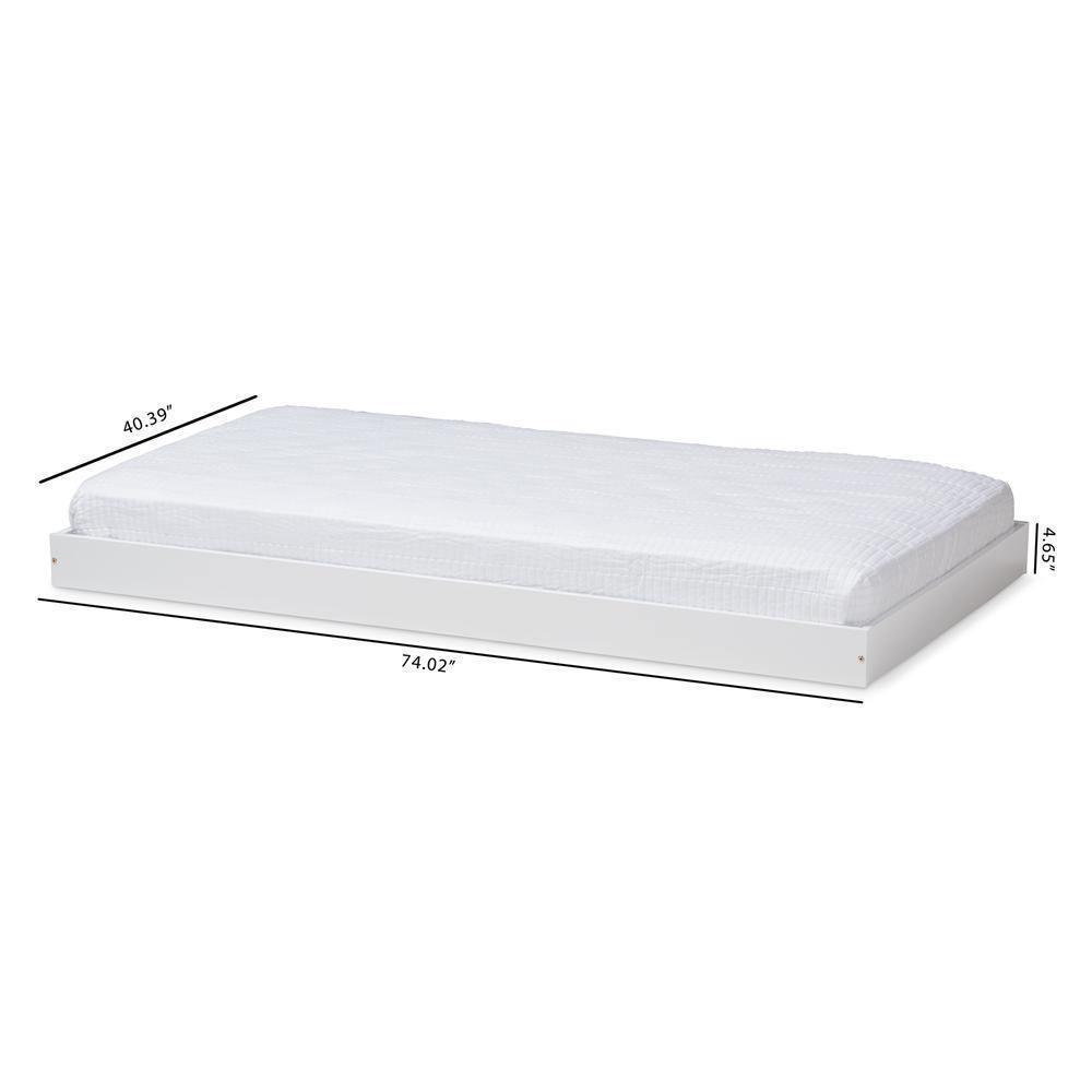Payton Modern and Contemporary White-Finished Twin Trundle FredCo