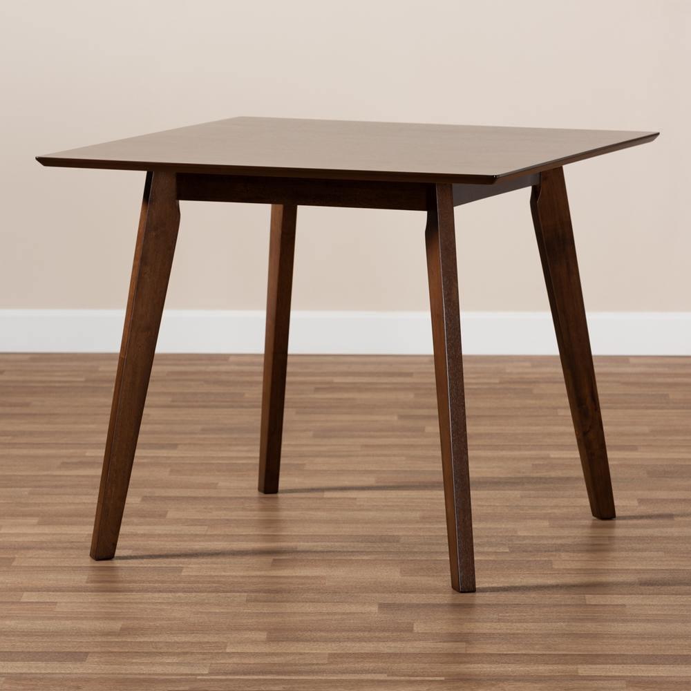 Pernille Modern Transitional Walnut Finished Square Wood Dining Table FredCo