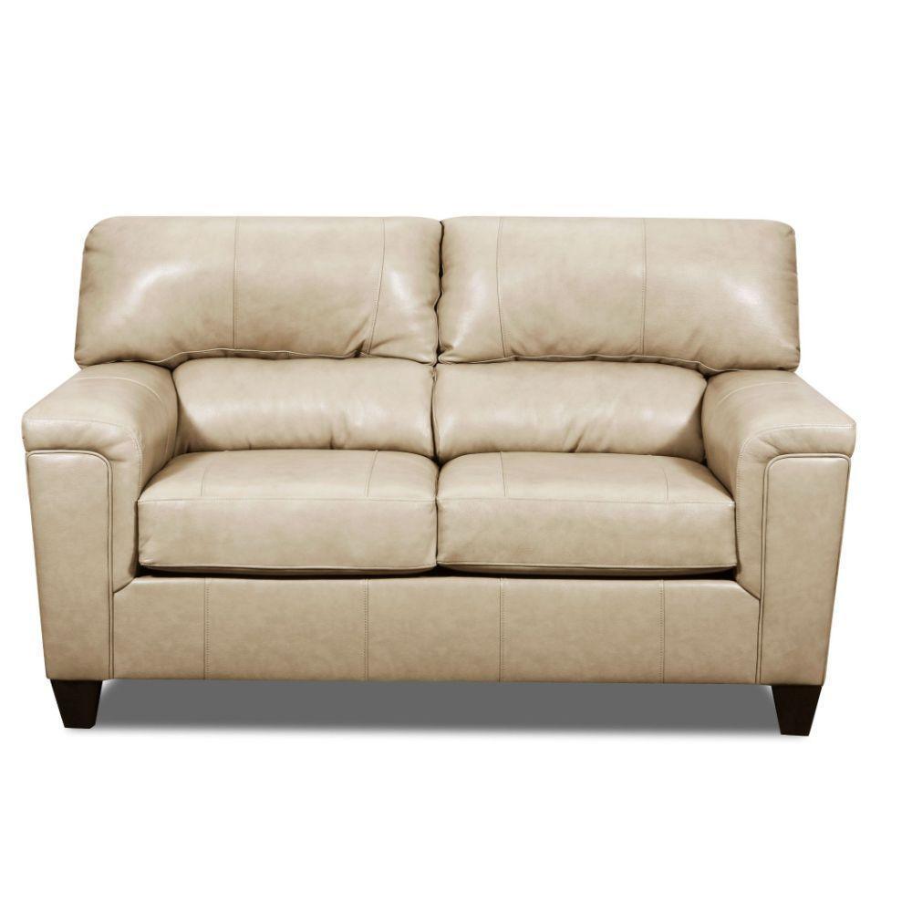 Phygia Loveseat Tan Top Grain Leather Match FredCo