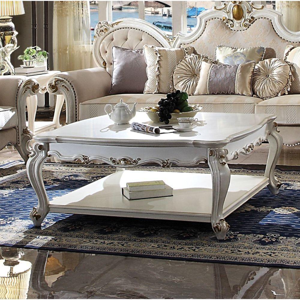 Picardy Coffee Table (Square) Antique Pearl FredCo