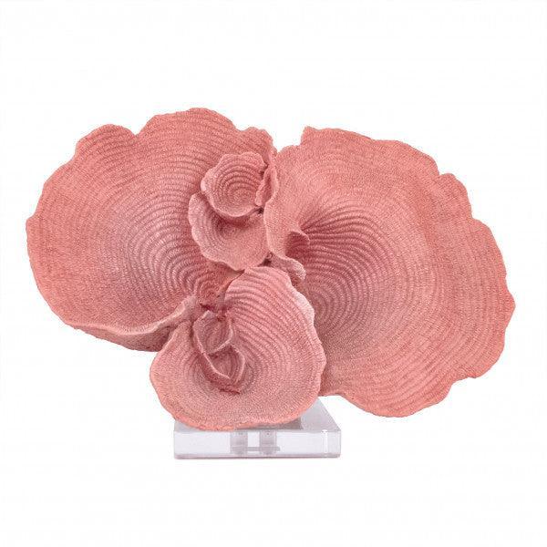 Pink Resin Coral on Acrylic Base SHI065 13 Inches FredCo