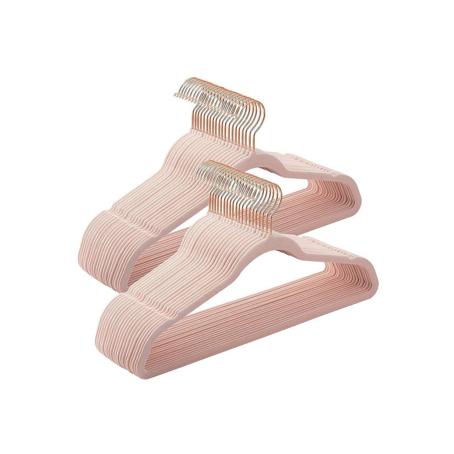 Pink Velvet Hangers 50 Pack for Coat FredCo