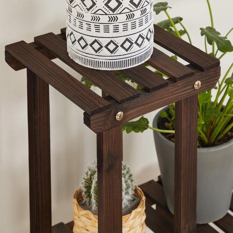 Plant Stand Rustic Dark Brown FredCo