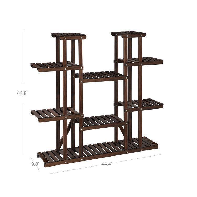 Plant Stand Rustic Dark Brown FredCo