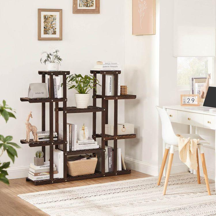 Plant Stand Rustic Dark Brown FredCo