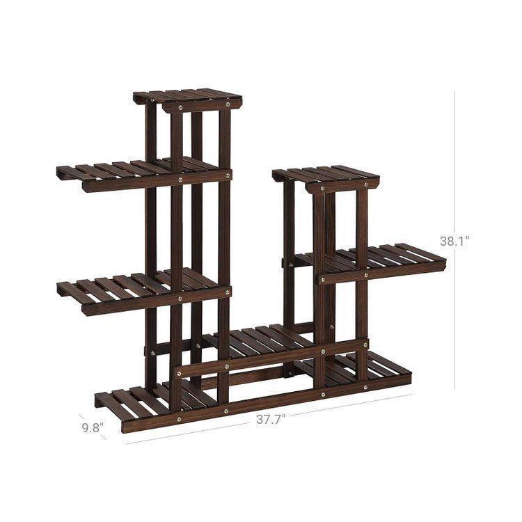 Plant Stand Rustic Dark Brown FredCo