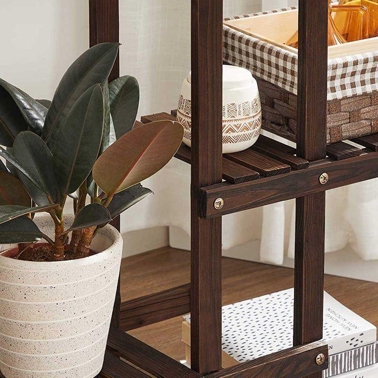 Plant Stand Rustic Dark Brown FredCo