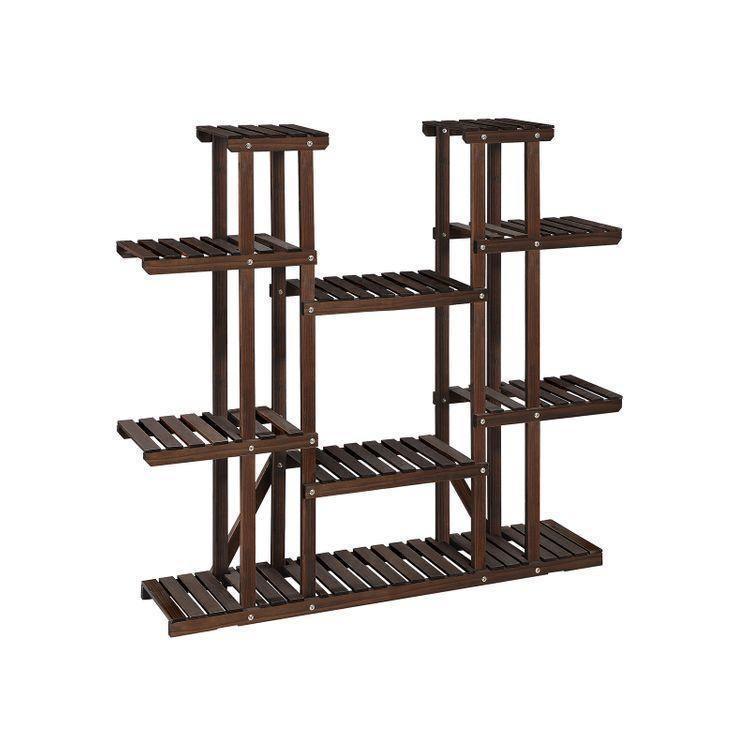 Plant Stand Rustic Dark Brown FredCo
