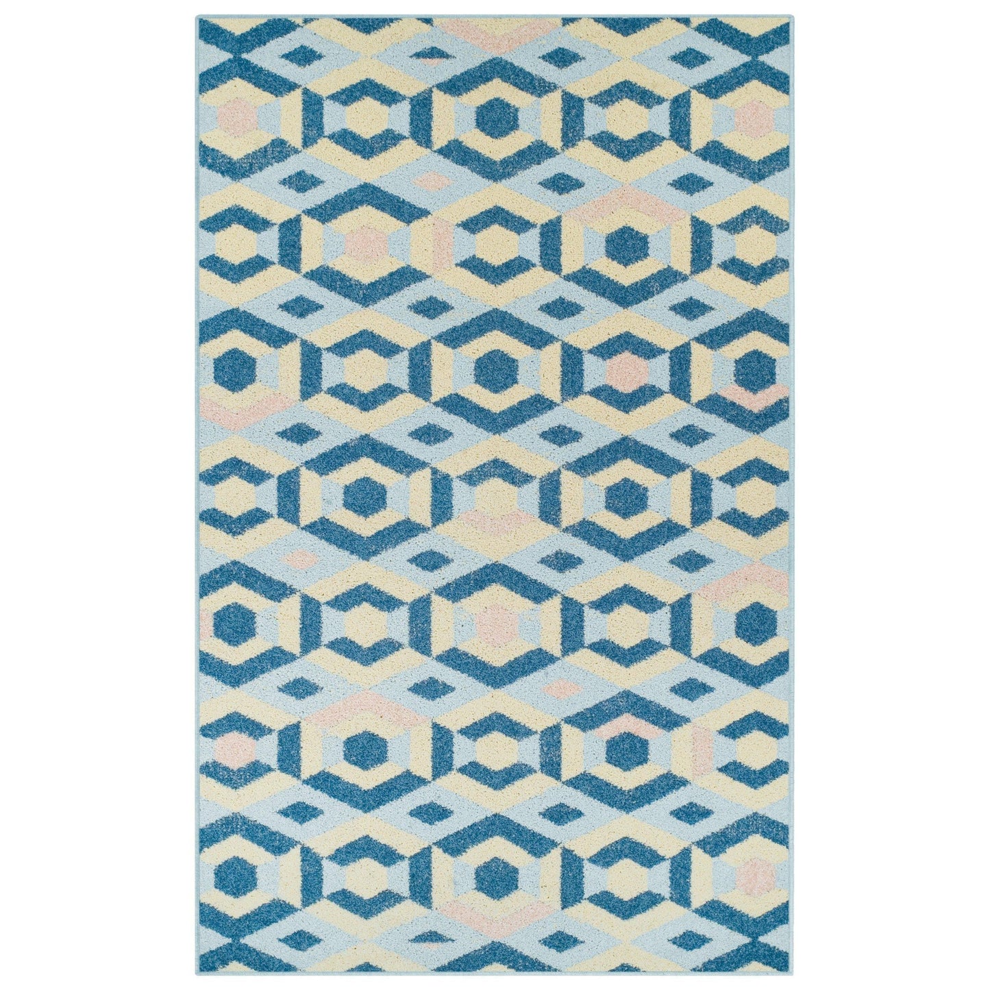 Polygon Retro Diamond Geometric Rug FredCo