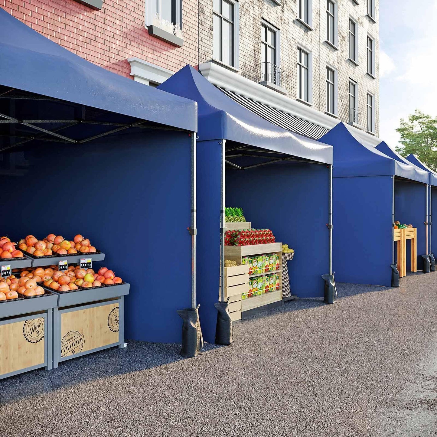 Pop Up Canopy Tent 10 x 10 Feet Blue FredCo