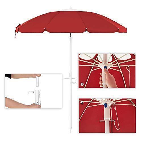 Portable Outdoor Umbrella Red FredCo