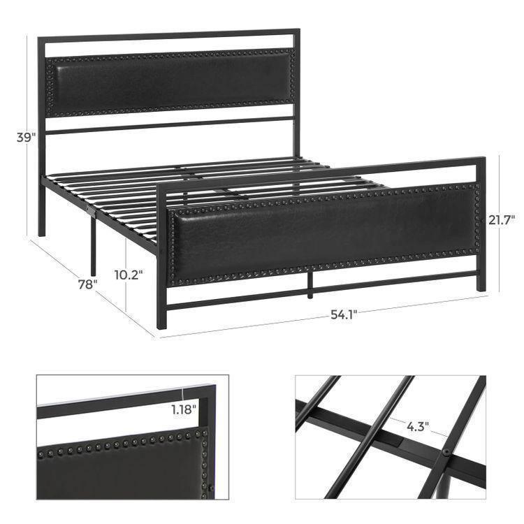 Queen Metal Bed Frame with Headboard FredCo