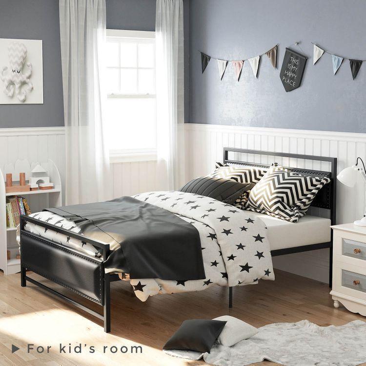 Queen Metal Bed Frame with Headboard FredCo