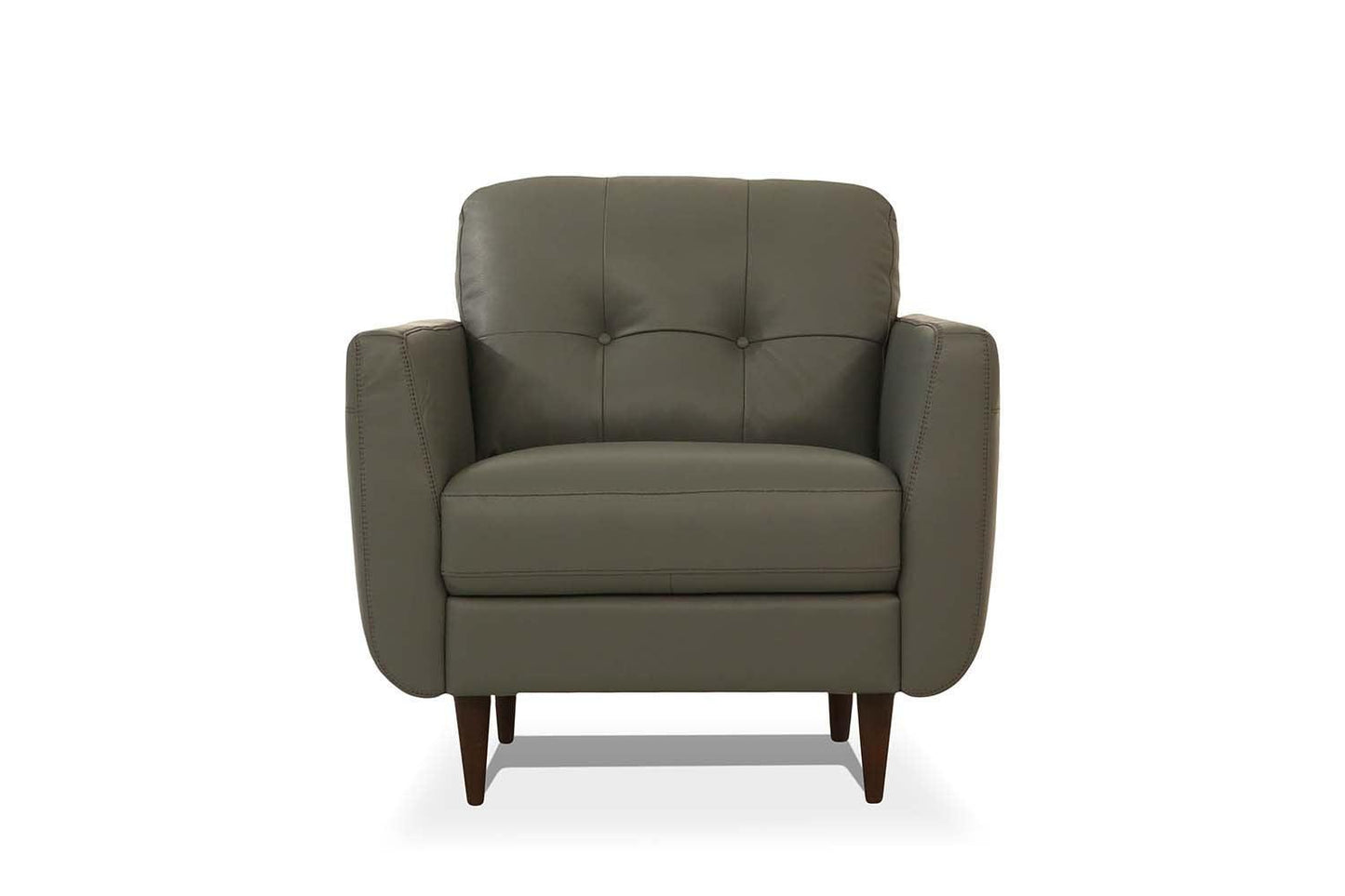 Radwan Chair Pesto Green Leather FredCo