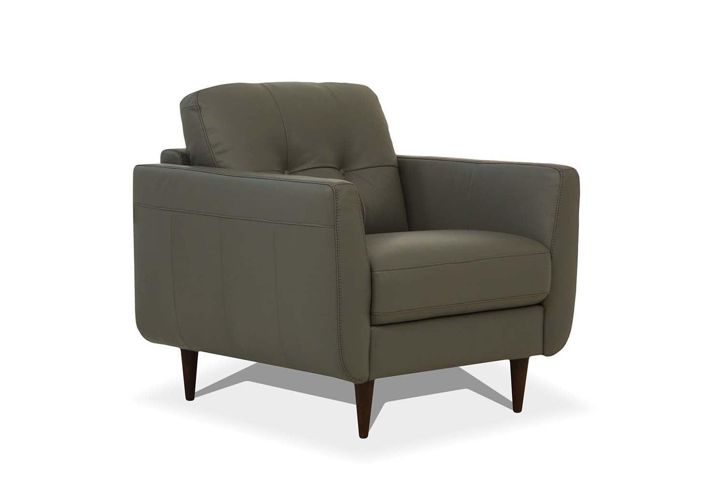 Radwan Chair Pesto Green Leather FredCo