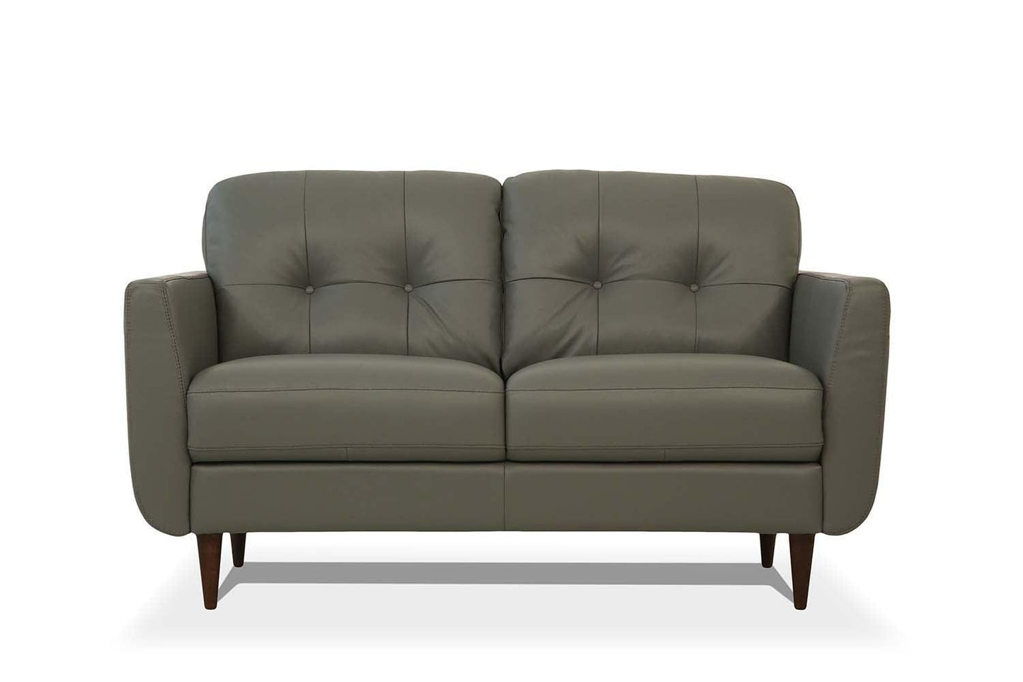 Radwan Loveseat Pesto Green Leather FredCo