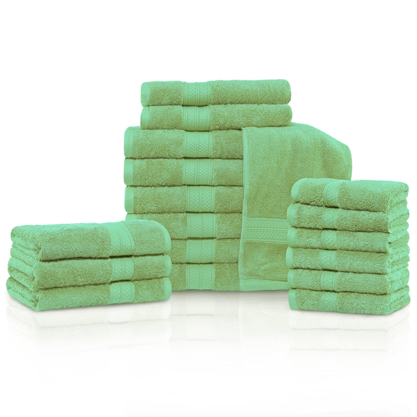 Rayon from Bamboo 650 GSM Plush and Absorbent 18-Piece Towel Set FredCo