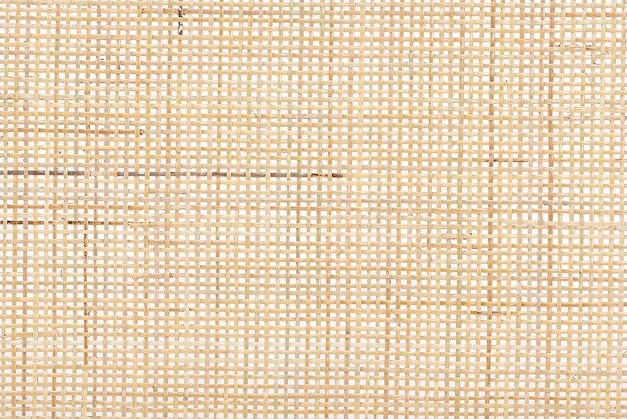 Reegan Modern Bohemian Two-Tone Black and Natural Brown Rattan Queen Size Standalone Headboard FredCo
