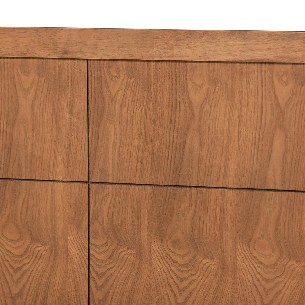 Rin Mid-Century Modern Walnut Brown Finished Wood Twin Size Platform Bed FredCo